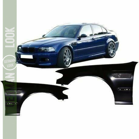 2 Ailes look M3 pour BMW Série 3 E46 Berline et Touring phase 1  1998-2001