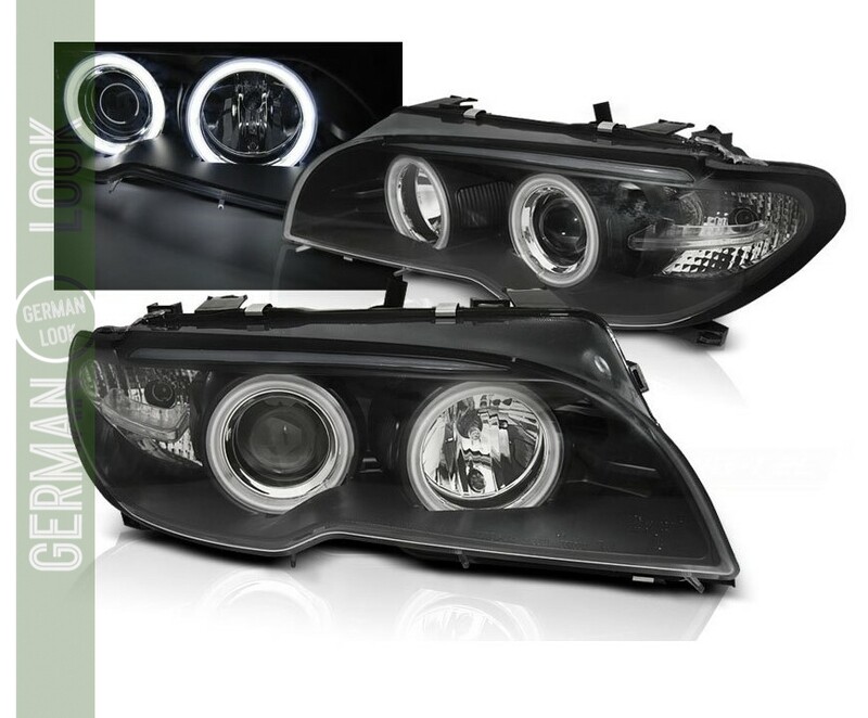 Phares avant angel eyes pour BMW Série 3 E46 Coupé et Cabriolet - Pour phares xénon D2S d'origine