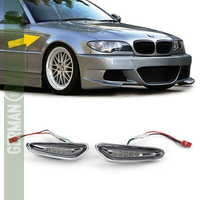 Paire de clignotants latéraux à LED pour Bmw Série 3 + Série 5 + X3