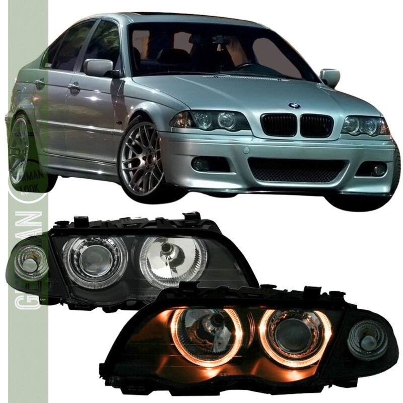 Phares avant Angel Eyes pour BMW Série 3 E46 berline et touring 1998-2001