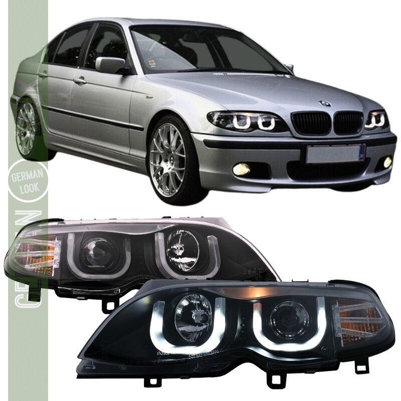 Phares Angel Eyes Led 3D pour BMW E46 berline et touringt 2001-2005