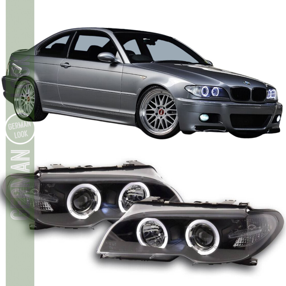 Phares avant angel eyes pour BMW Série 3 E46 Coupé et Cabriolet