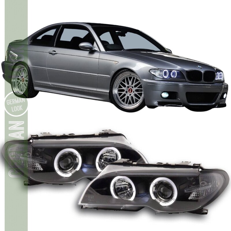 Phares avant angel eyes pour BMW Série 3 E46 Coupé et Cabriolet