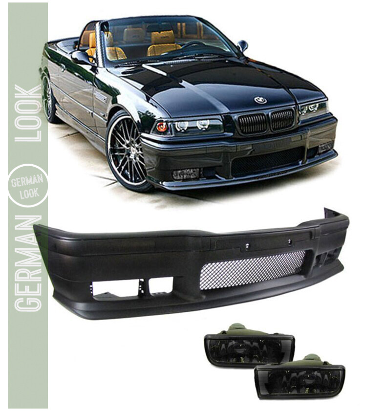 Pare-chocs avant pour BMW Série 3 E36 look Pack M M3 + Antibrouillards