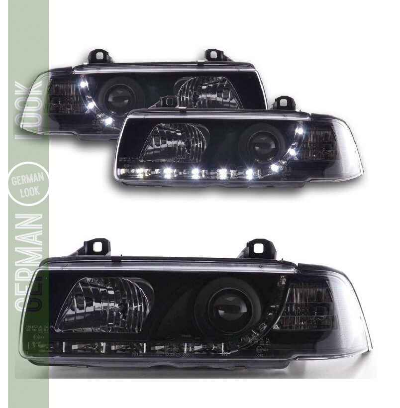 Paire de phares avant Devil Eyes pour BMW Série 3 E36 1990 - 1998