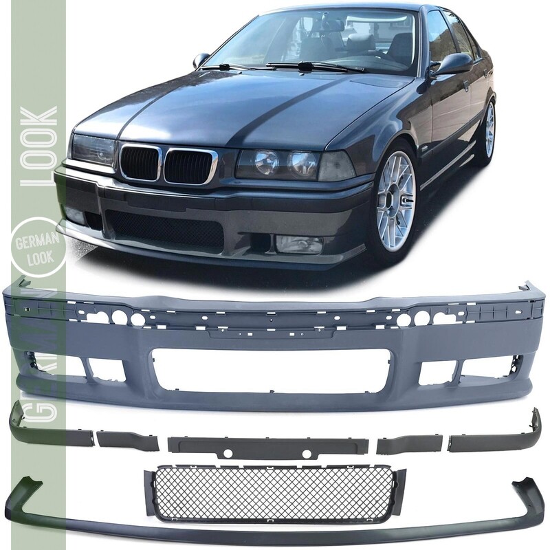 Pare-chocs avant + Lame pour BMW Série 3 E36 1990-1998 Look Pack M M-Tech