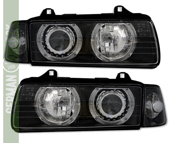 Paire de phares avant Angel Eyes pour BMW Série 3 E36 1990 - 1998