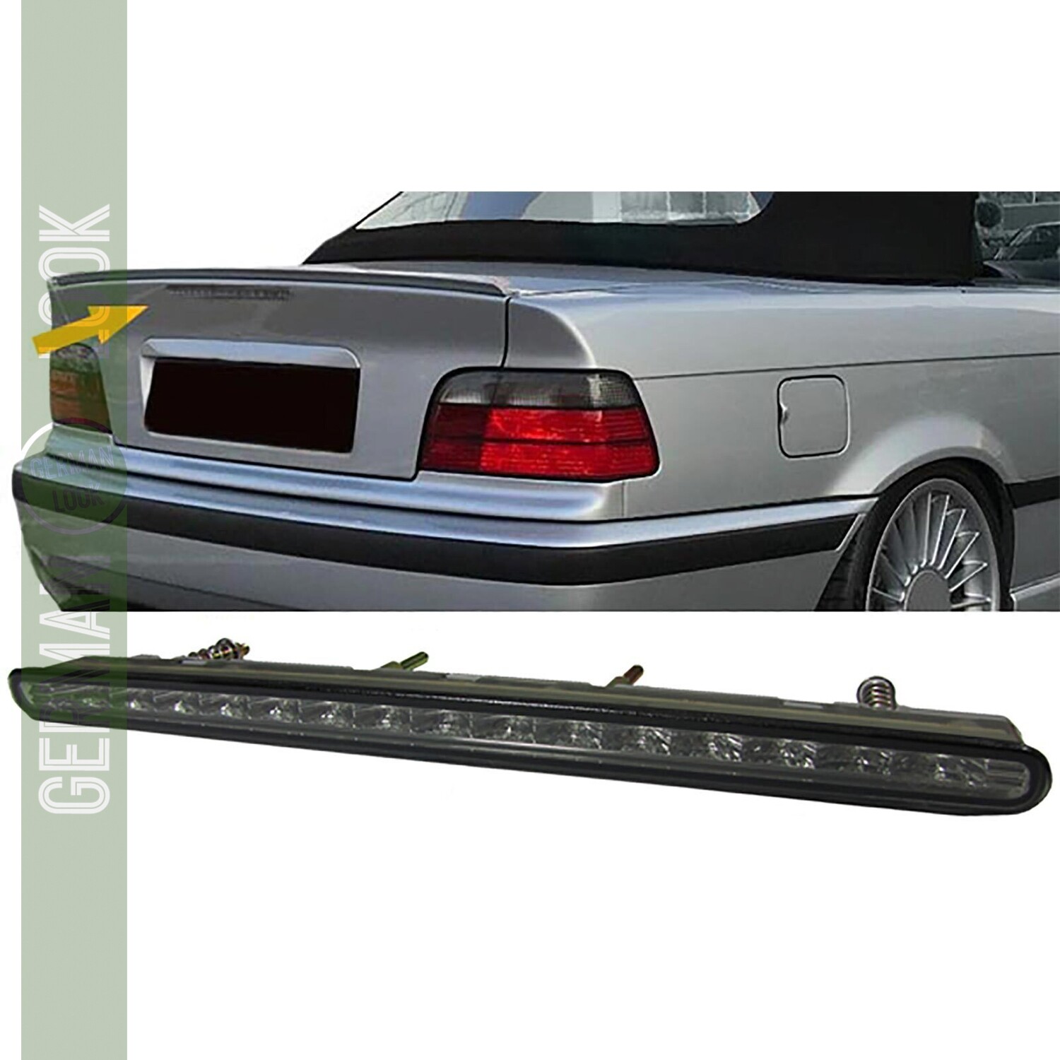 Troisième feu stop LED noir pour BMW SÉRIE 3 E36 Cabriolet 1996-1999