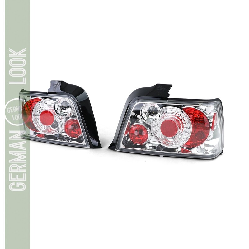 Paire de feux arrière en verre clair pour BMW Série 3 E36 Berline 1990-1998