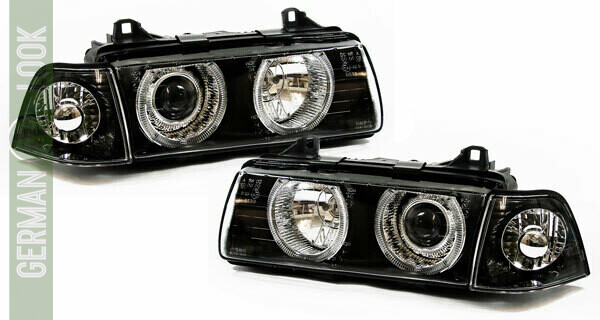 Paire de phares avant Angel Eyes pour BMW Série 3 E36