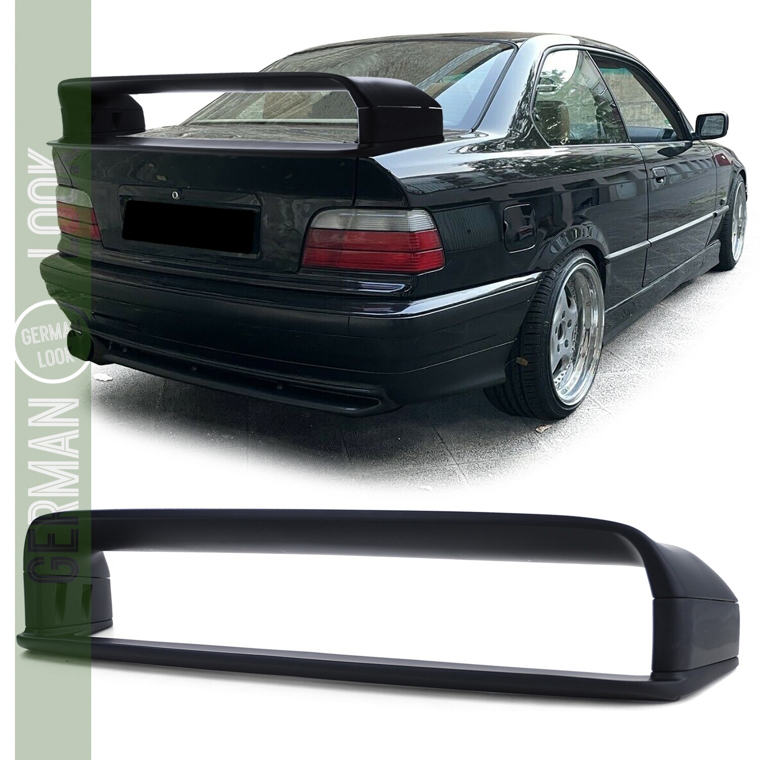 Spoiler / Aileron para BMW Série 3 E36 1990-1998 preto mate