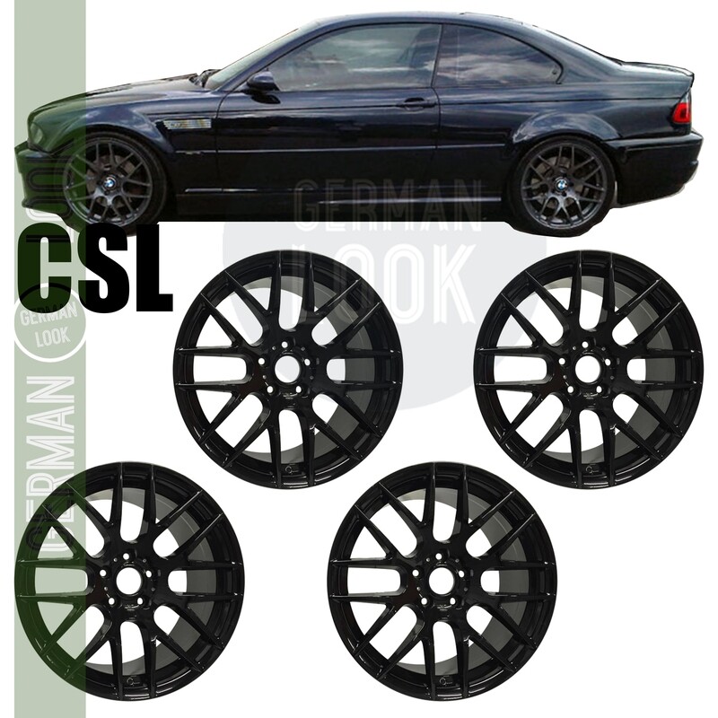 4 Jantes 19'' Look CSL Noir Brillant - BMW E90 / E91 / E92 / E93 / E46 M3