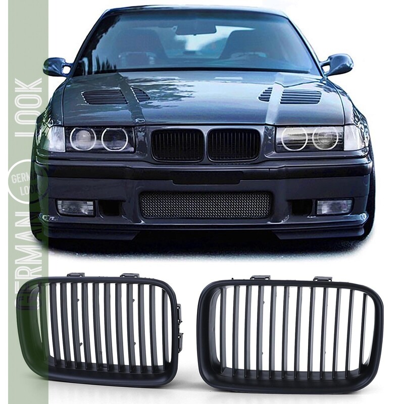 Calandre pour BMW Série 3 E36 1991-1996 noir mat