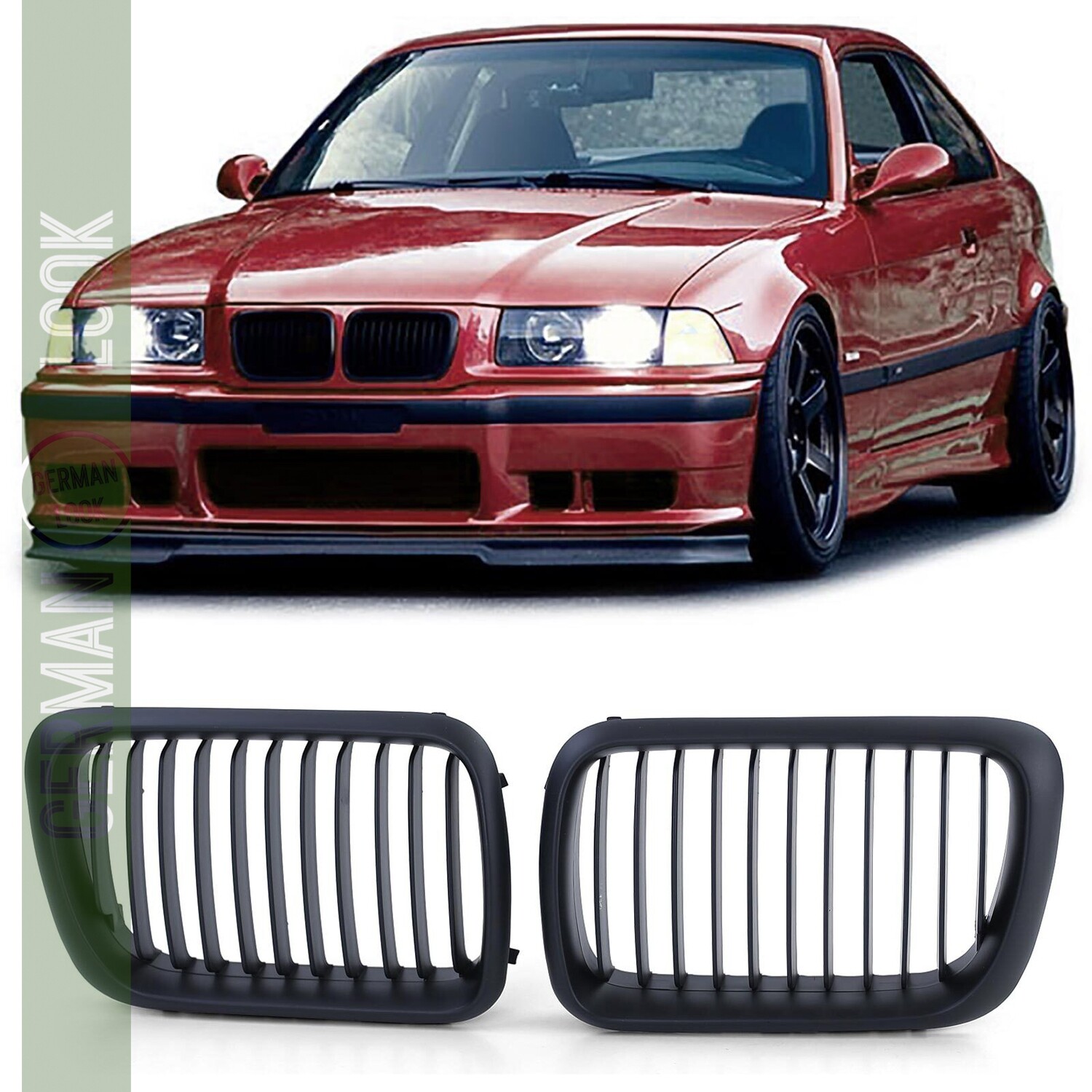 Calandre pour BMW Série 3 E36 1996-1999 noir mat