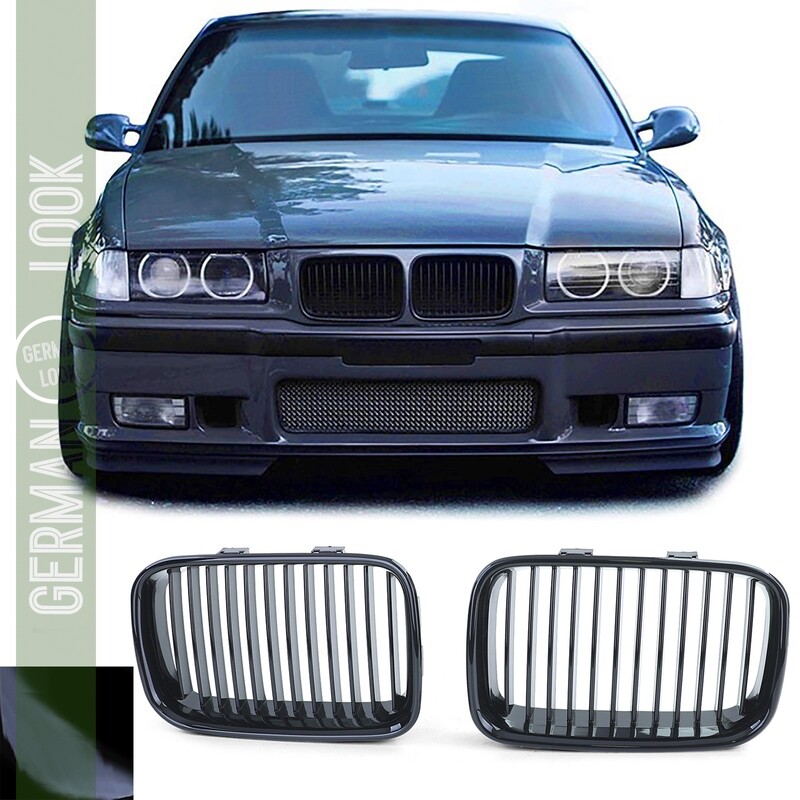 Calandre pour BMW Série 3 E36 1991-1996 noir brillant