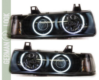 Paire de phares Angel Eyes look Pack M Performance pour BMW E36 1990 - 1999