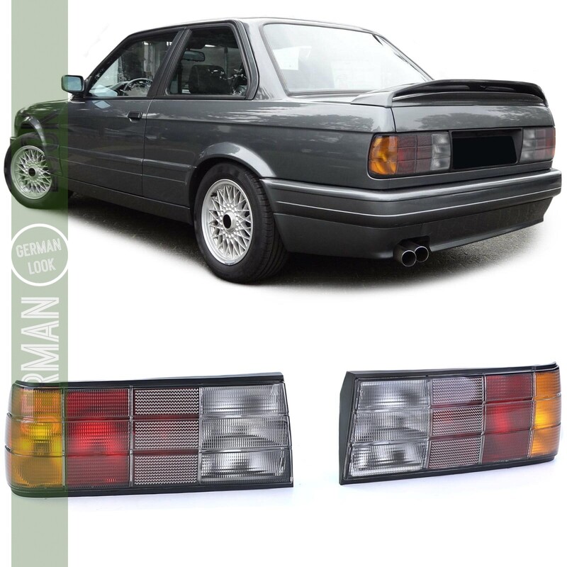 Paire de feux arrière pour BMW Série 3 E30 1987-1994 - Rouge et orange