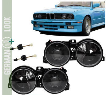 Paire de phares avant look Pack M Performance pour BMW E30 1982 - 1994