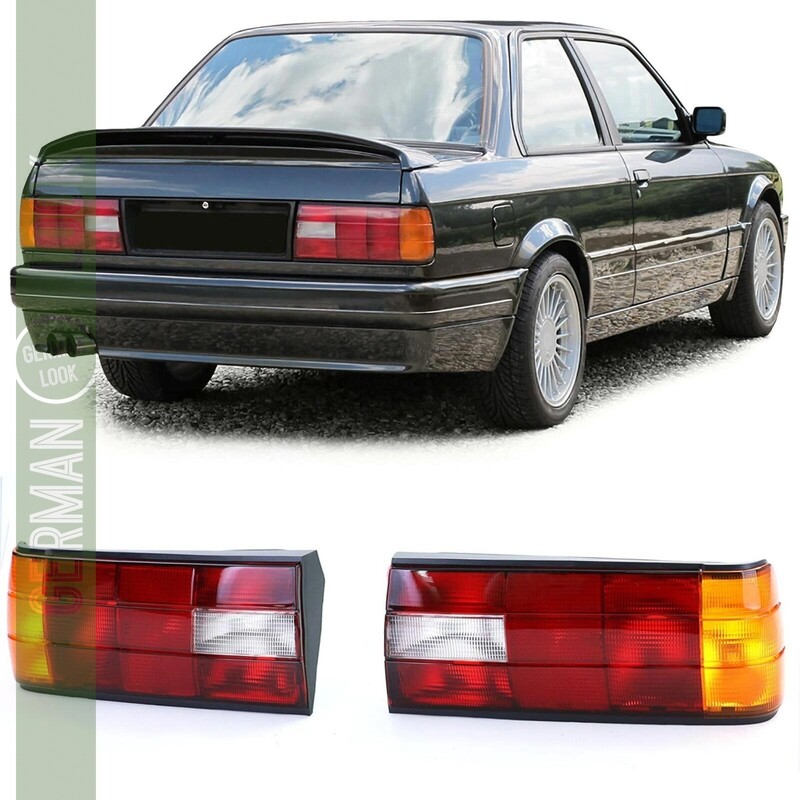 Paire de feux arrière pour BMW Série 3 E30 1987-1994 - Rouge et orange