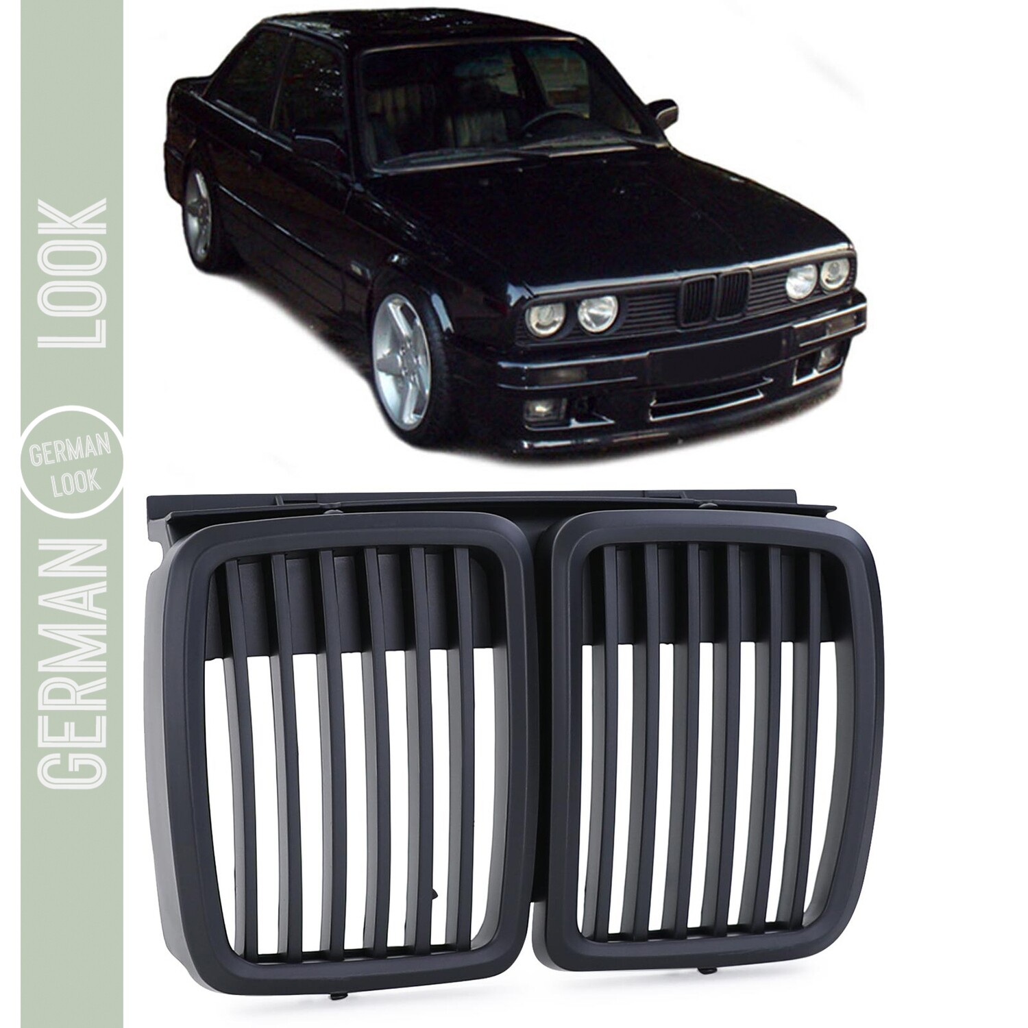 Calandre pour BMW Série 3 E30 noir mat