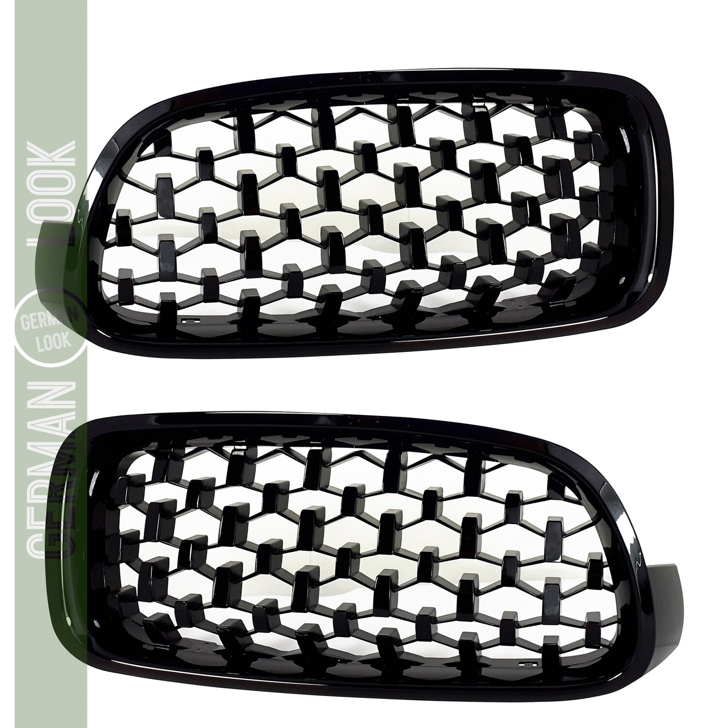 Calandre diamant pour BMW Série 3 F30 F31 2011-2018 noir brillant