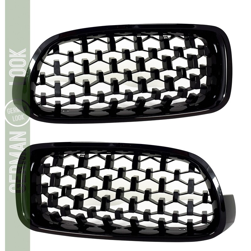 Calandre diamant pour BMW Série 3 F30 F31 2011-2018 noir brillant
