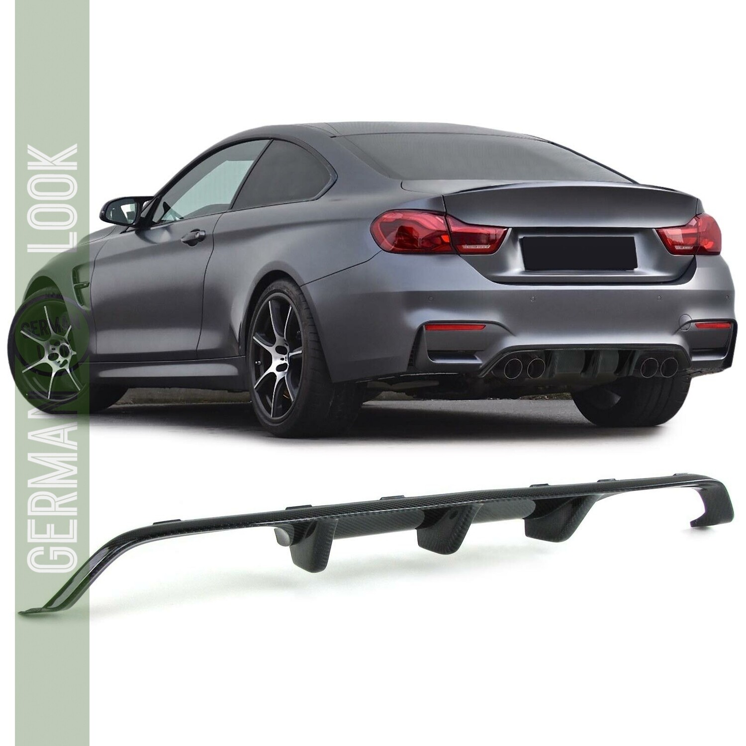 Difusor de para-choque traseiro em carbono real para BMW M3 F80 M4 F82 F83