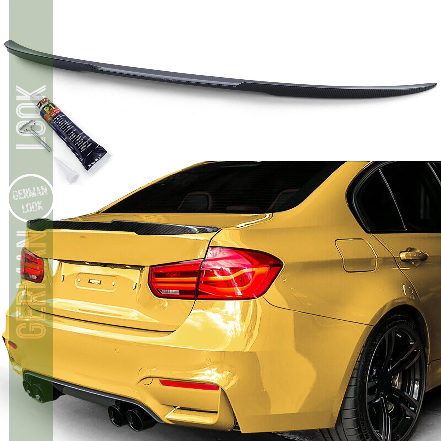 Becquet look M3Performance pour BMW F30 F80 M3 look carbone