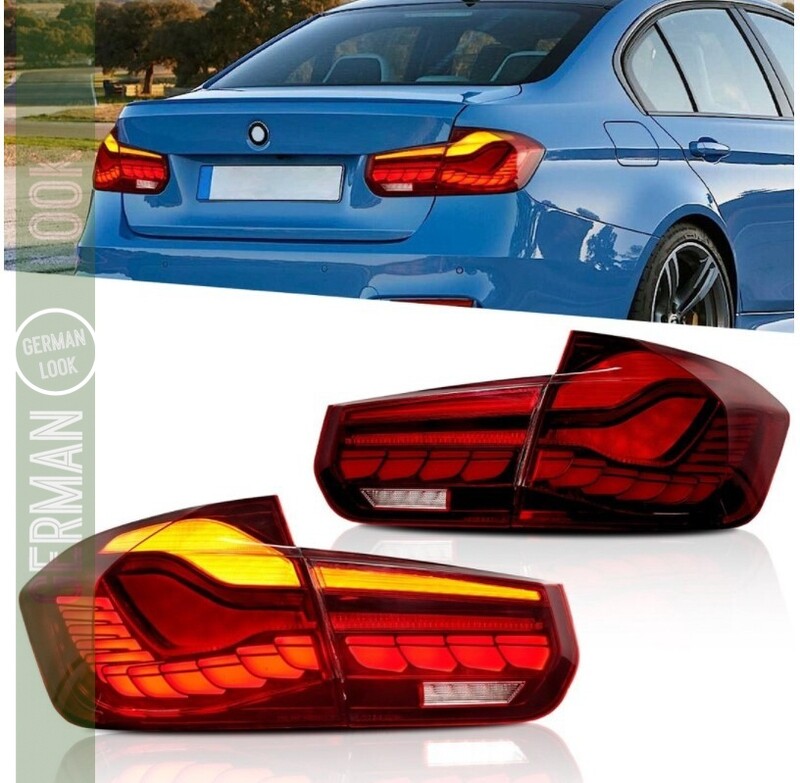 2 Feux arrière OLED 3D dynamiques BMW Série 3 F30 look M4 CS - 2011-2019 - Cerise 2 Feux arrière OLED 3D dynamiques BMW Série 3 F30 look M4 CS - 2011-2019 - Cerise
