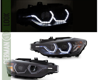 Paire de phares Angel Eyes look Pack M Performance pour BMW F30 F31 F35 2011 - 2018