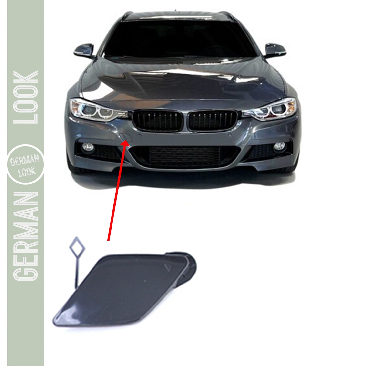 Cache de remorcage pour pare-chocs avant BMW F30 F31 2011-2019