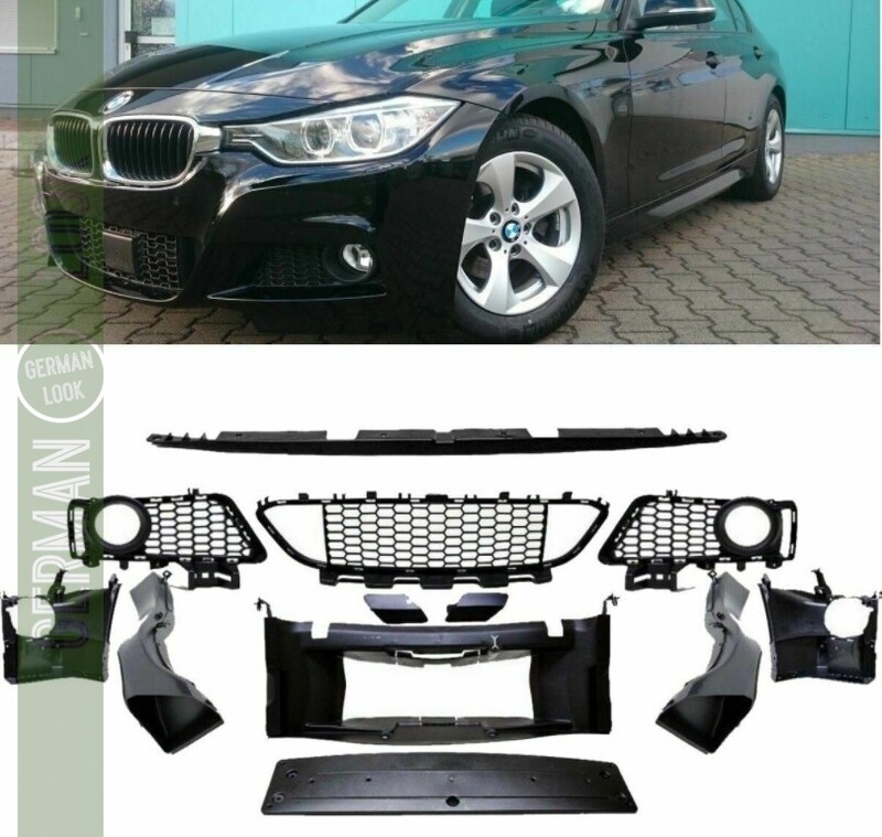 Set accessoires complet grille + grill pare choc avant pour BMW f30 f31 Pack M