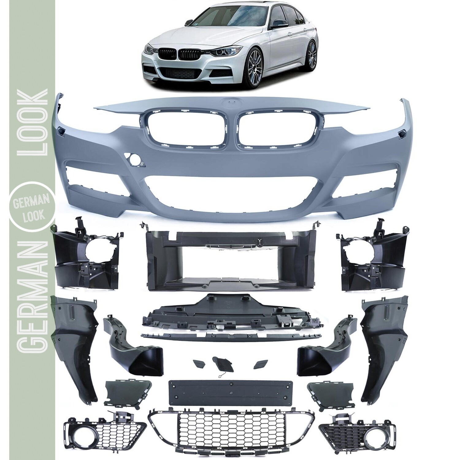Pare-chocs avant Pack M pour BMW F30 F31 2011-2019 - Sans PDC