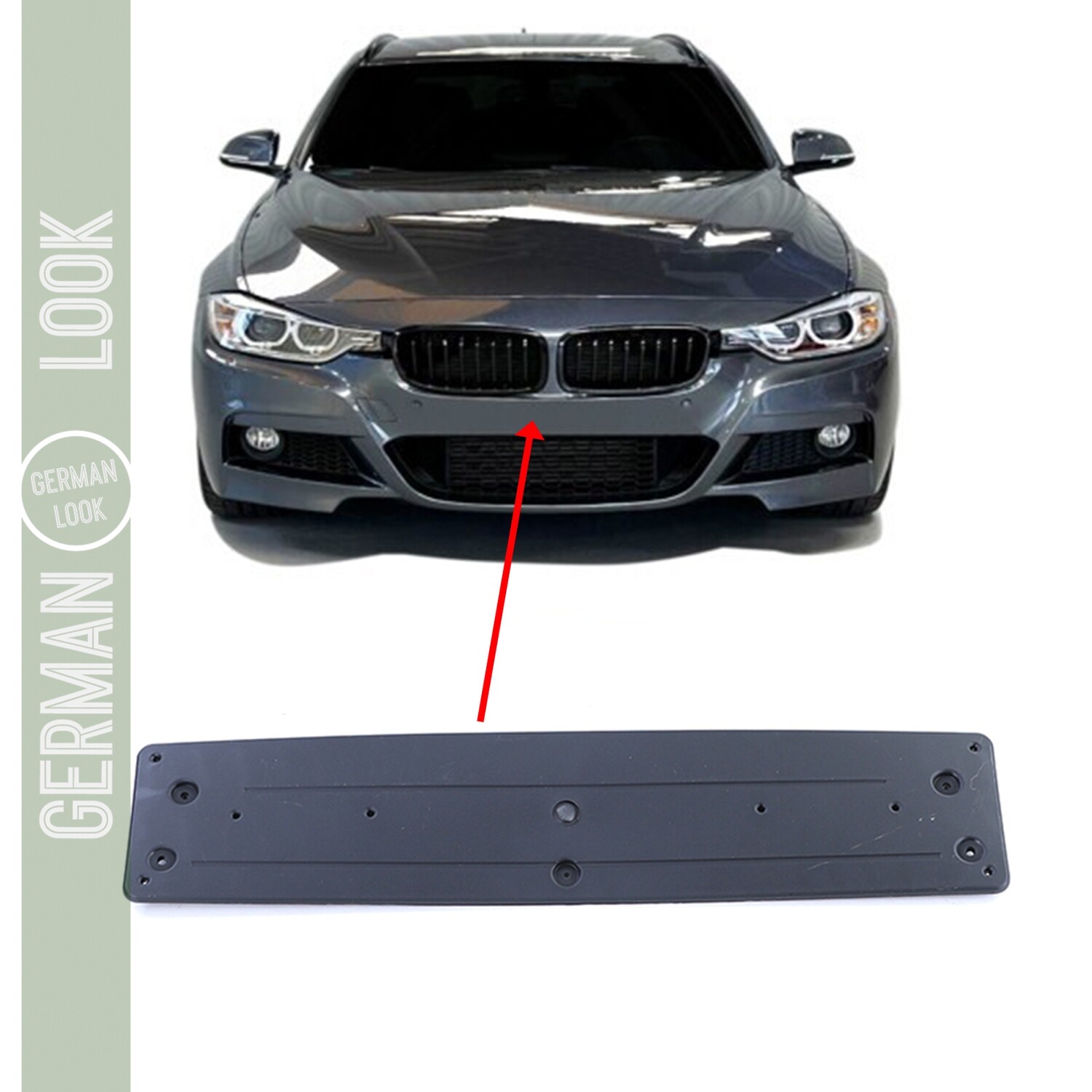 Support de plaque de pare-chocs avant Pack M pour BMW F30 F31 2011-2019