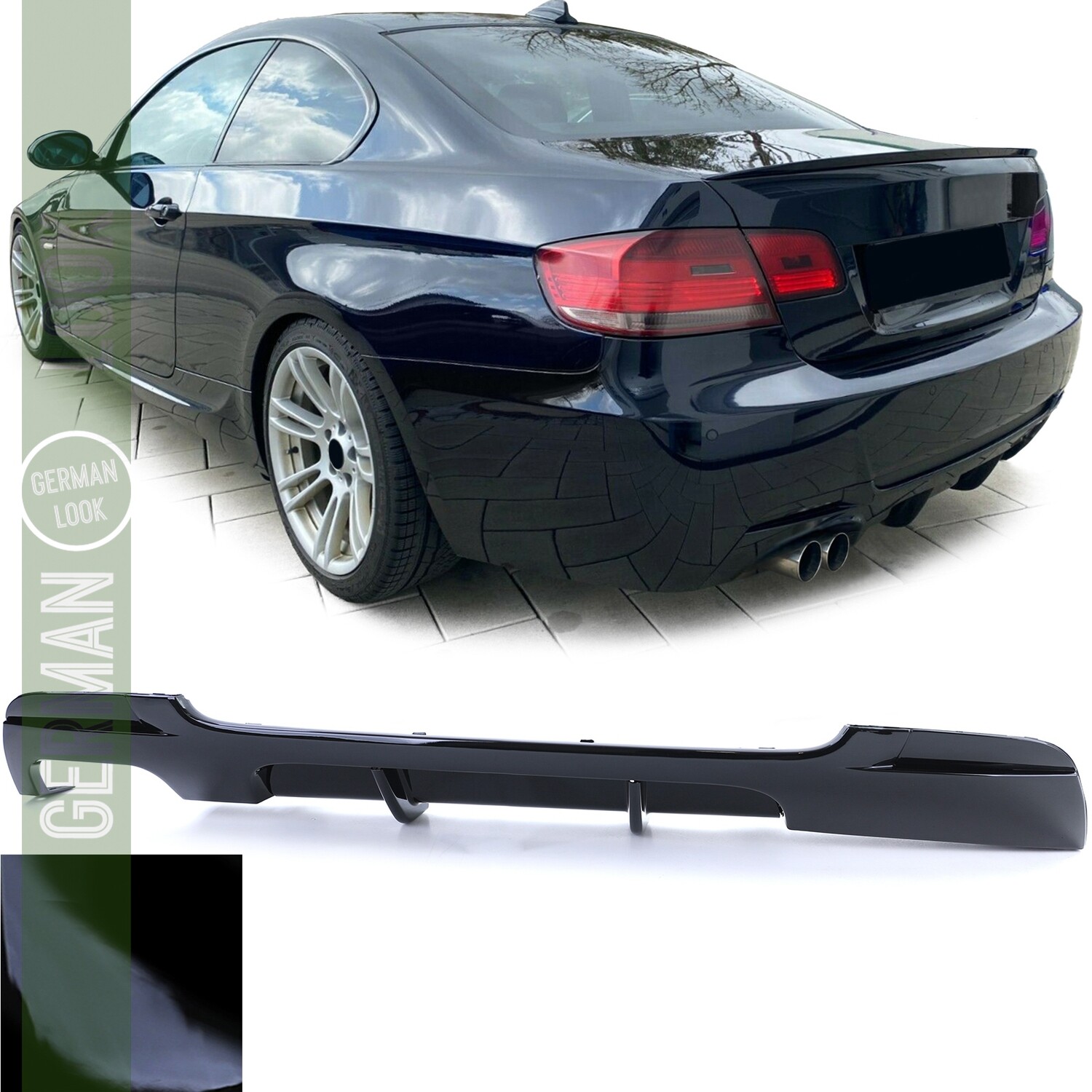 Diffuseur Performance BMW Série 3 E92 E93 2006-2010 - Noir Brillant