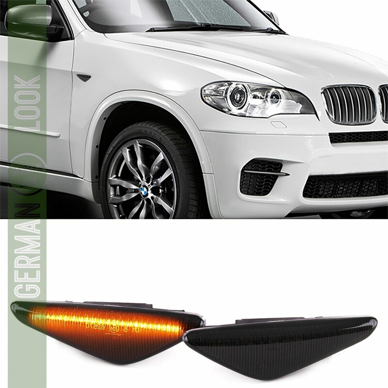 Paire de clignotants latéraux dynamiques à LED pour Bmw X5 + X6 + X3