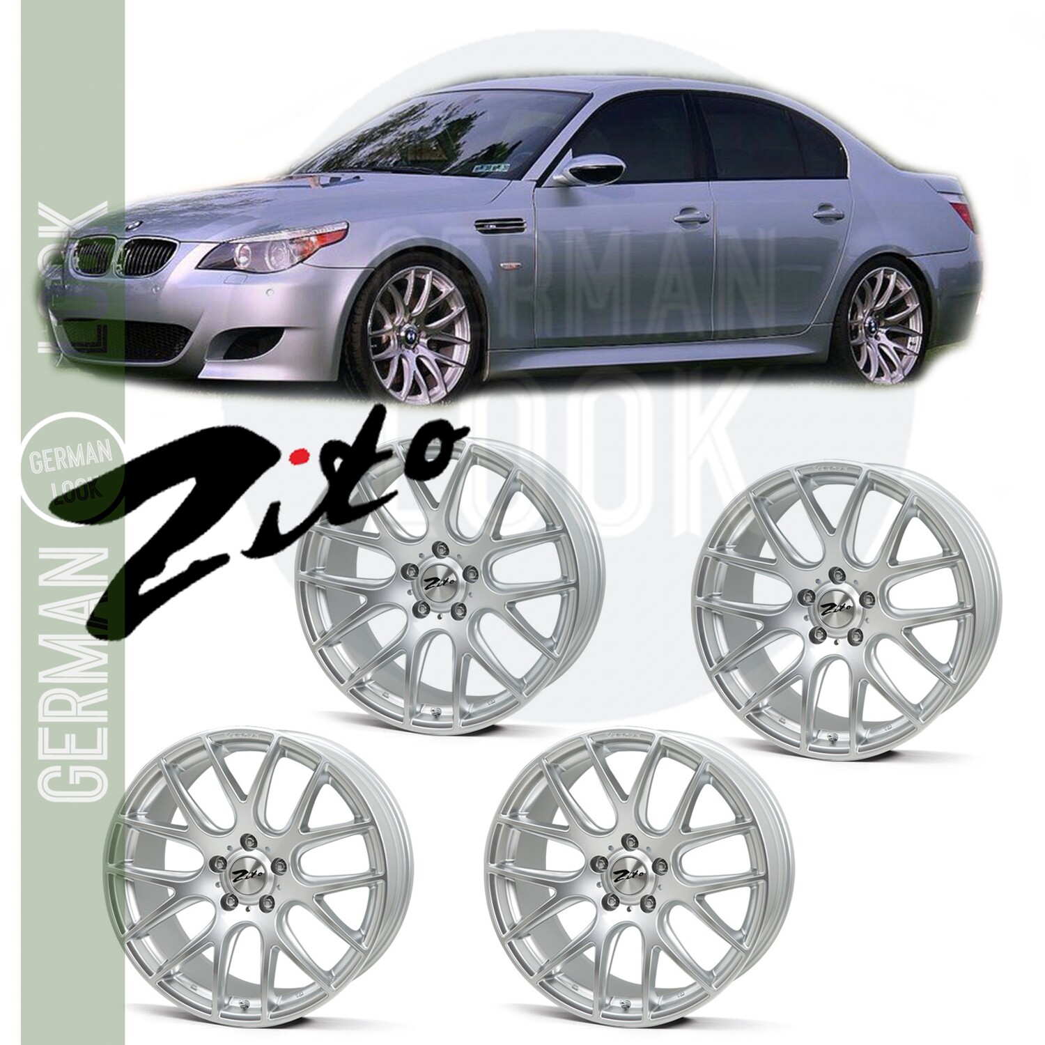 4 Jantes 18″ ZITO 935 – Silver – BMW E90 / E91 / E92 / E93