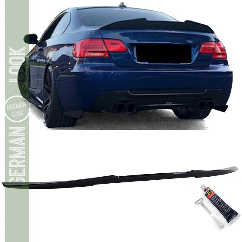 Becquet de coffre look M4 Performance pour BMW Série 3 E92 Coupé 2006-2013 noir brillant