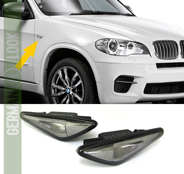 Paire de clignotants latéraux à LED pour Bmw X3 + X5 + X6