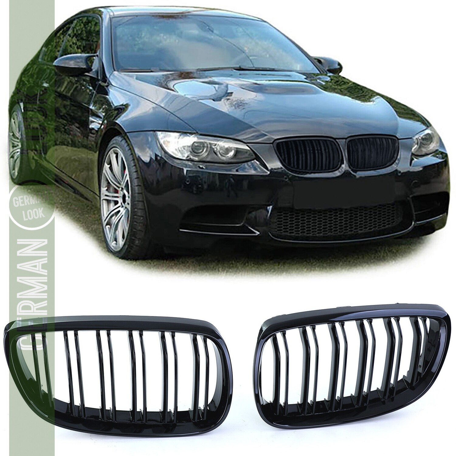 Calandre double lame pour BMW Série 3 E92 E93 2005-2010
