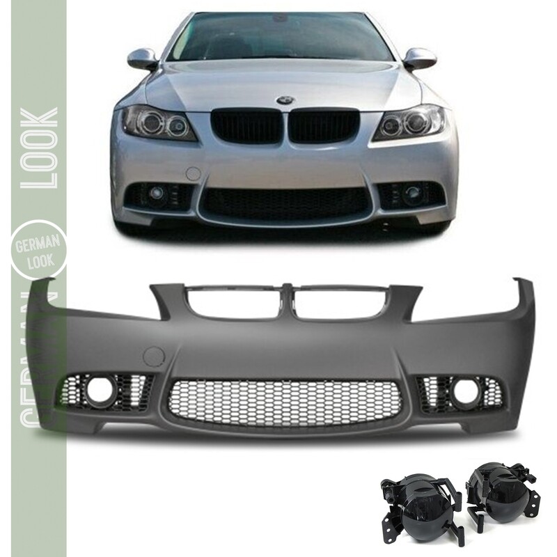 Pare-chocs avant Pack M pour BMW Série 3 E90 E91 2005-2008 + Antibrouillards