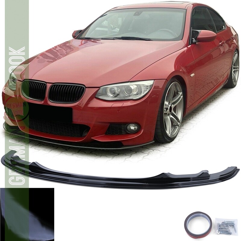Lame de pare-chocs avant pour BMW Série 3 E92 E93 2010-2013 Noir brillant