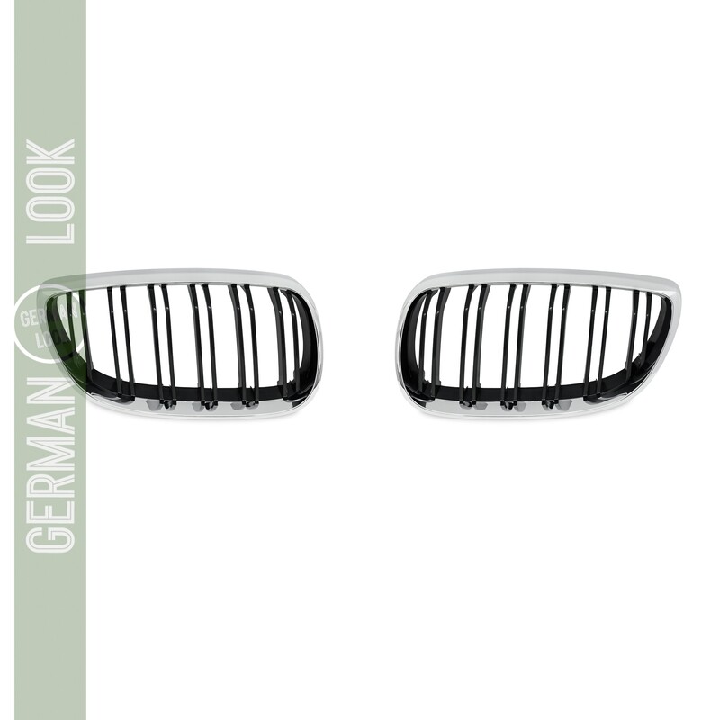Calandre double lame pour BMW Série 3 E92 E93 2006-2010 Chrome