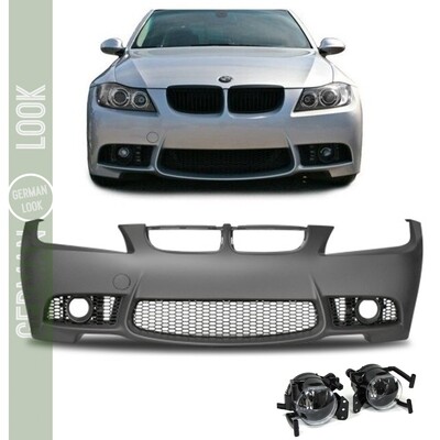 Pare-chocs avant Pack M pour BMW Série 3 E90 E91 2005-2008 + Antibrouillards