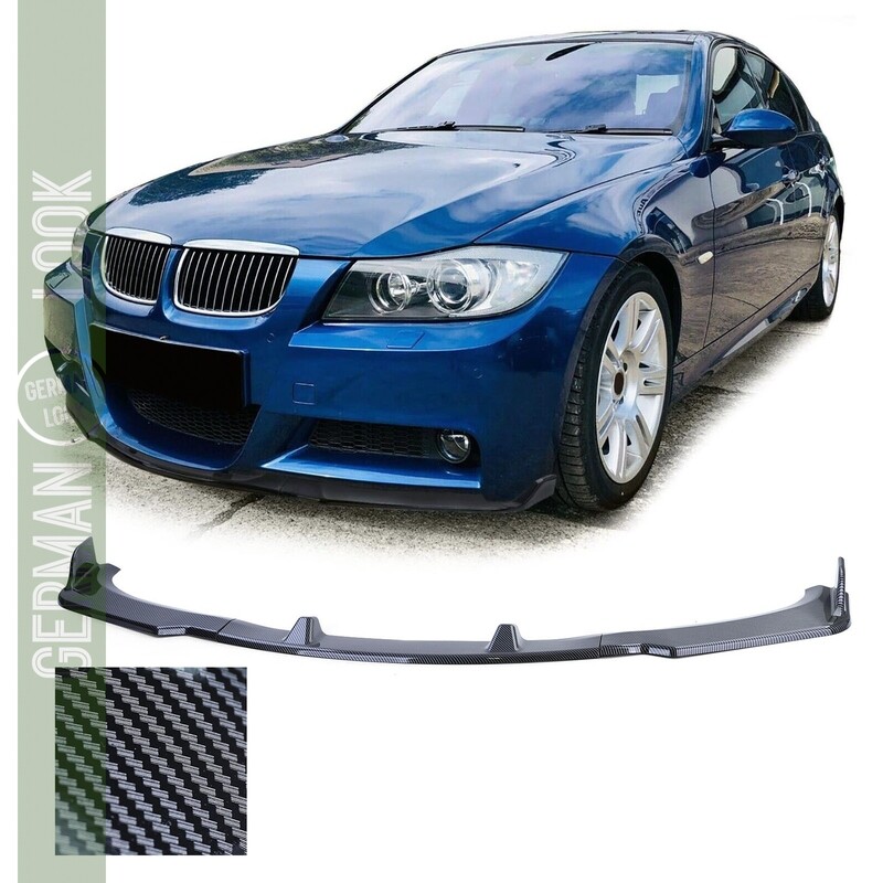 Lame de pare-chocs avant pour BMW Série 3 E90 E91 2008-2012 Look carbone