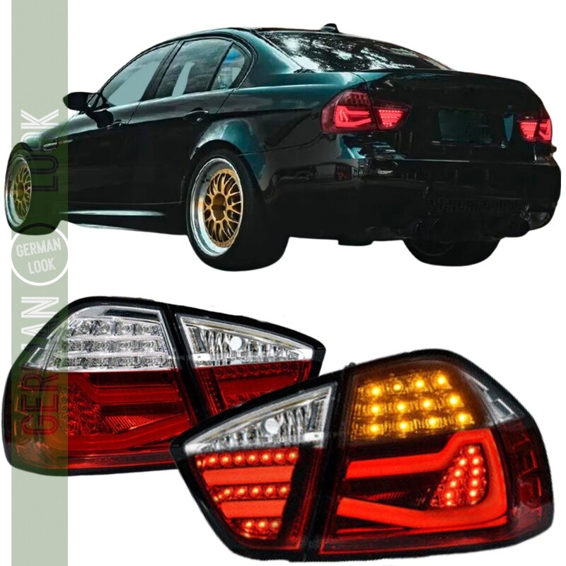 Feux arrière LED rouge et blanc pour BMW Série 3 E90 2004-2008