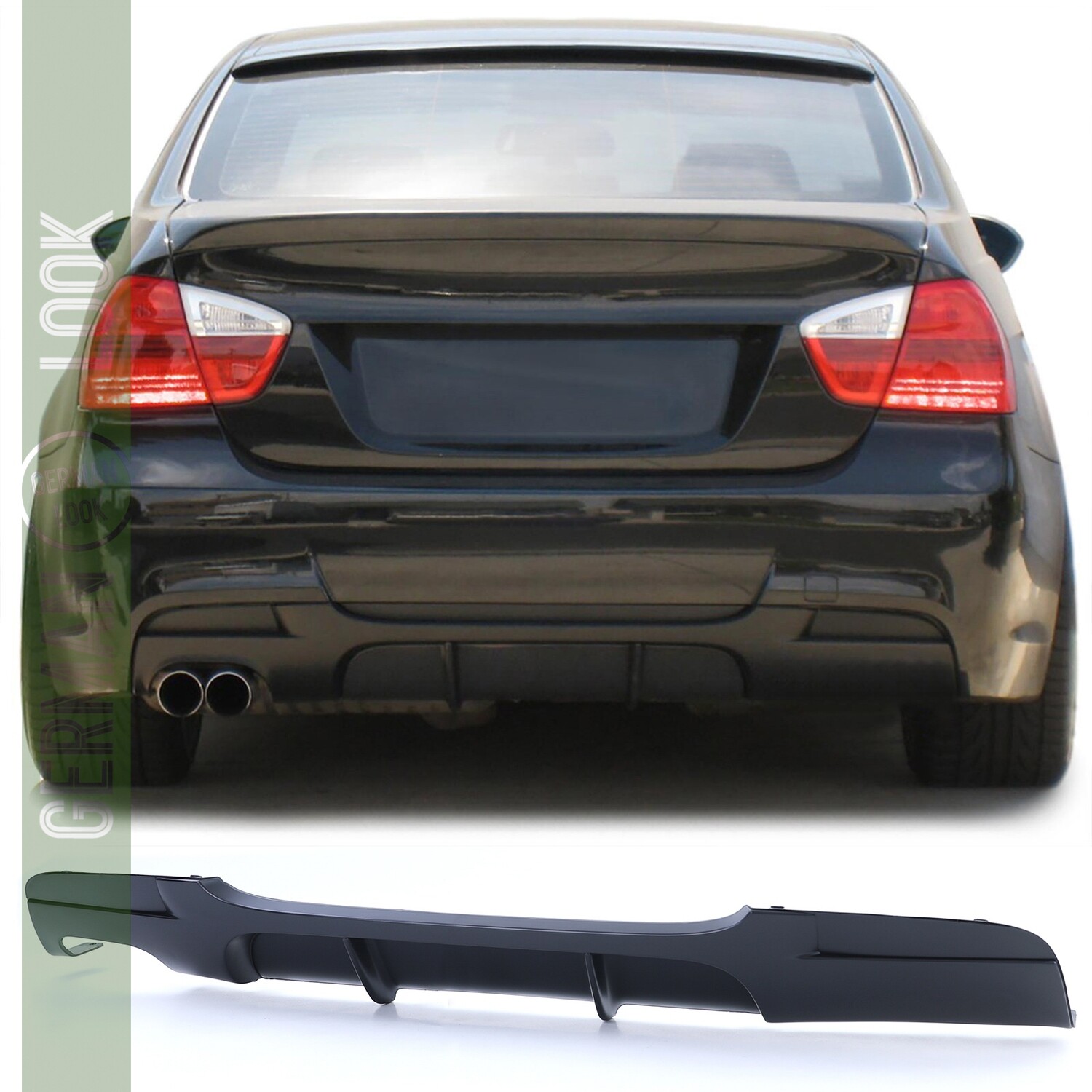 Diffuseur arrière Performance pour BMW Série 3 E90 E91 noir mat