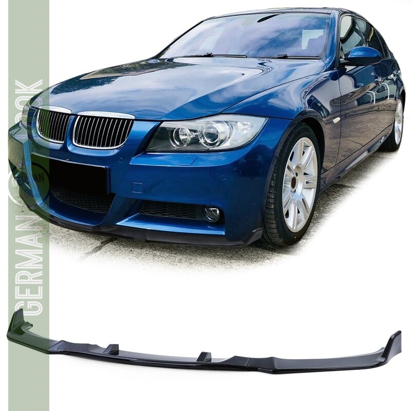 Lame de pare-chocs avant pour BMW Série 3 E90 E91 2005-2008 noir brillant