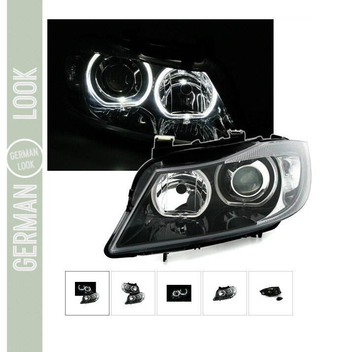 Paire de phares avant Angel Eyes pour BMW Série 3 E90 E91 2005 - 2008