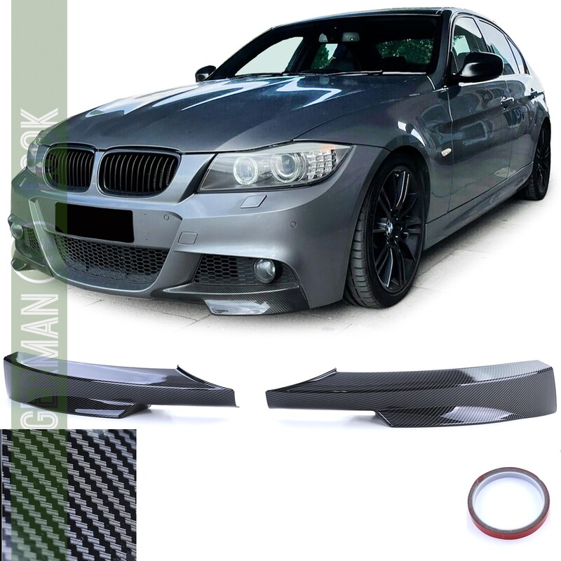 Splitter de pare-chocs avant pour BMW Série 3 E90 E91 2008-2011 look carbone
